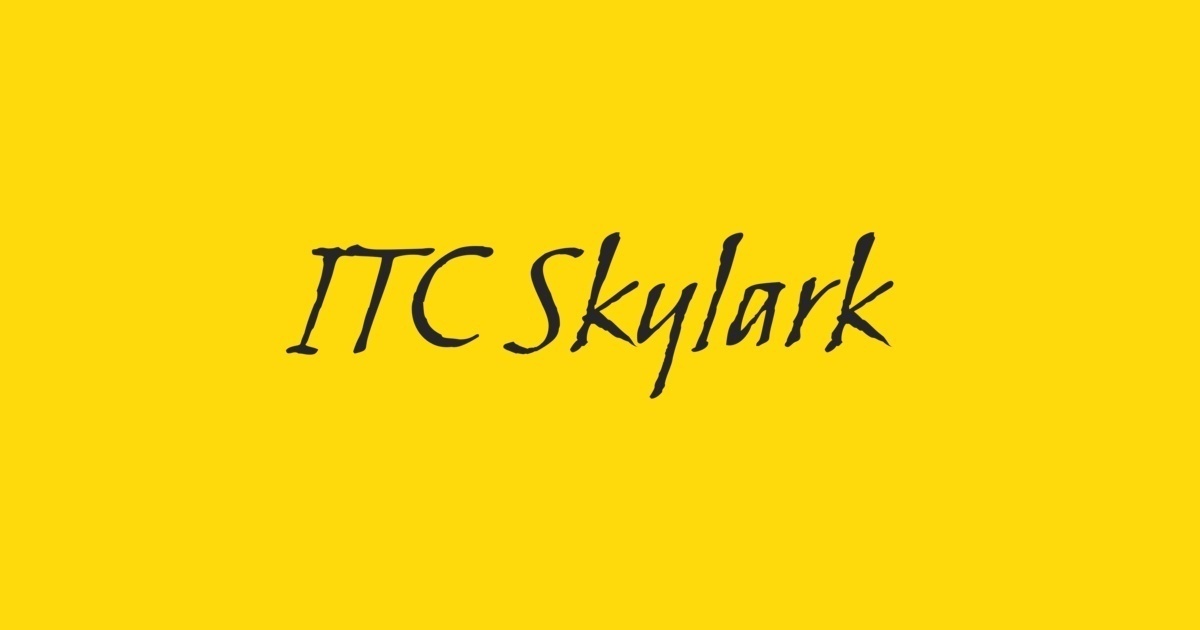 Beispiel einer Skylark ITC-Schriftart