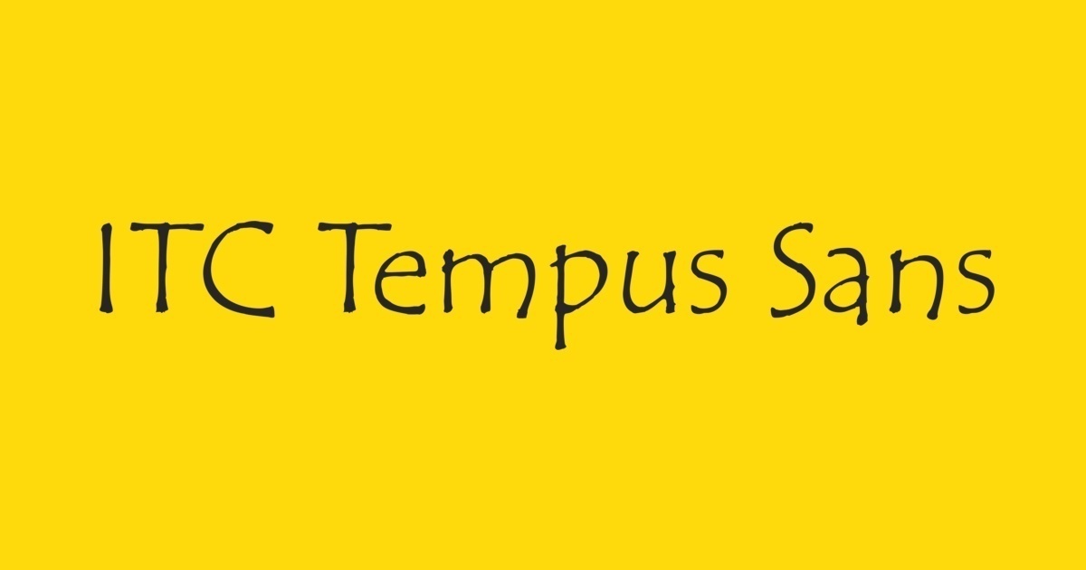 Beispiel einer Tempus ITC-Schriftart