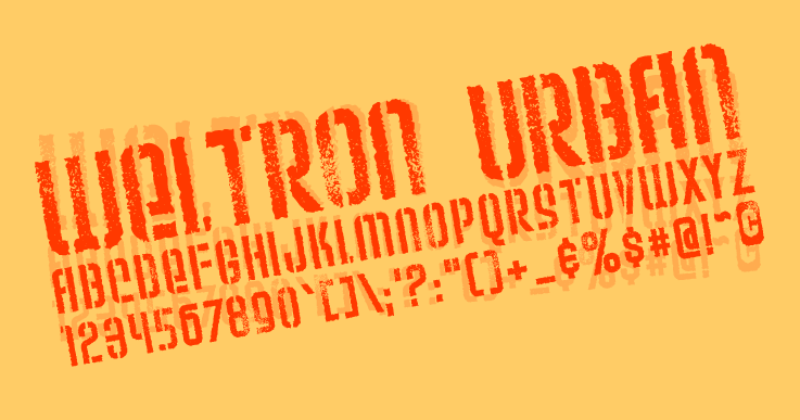 Beispiel einer Weltron Urban-Schriftart