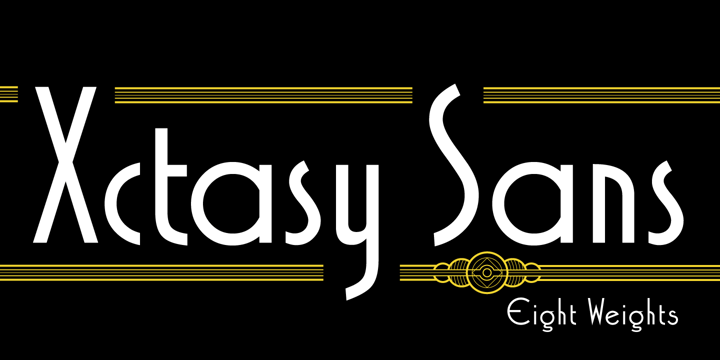 Beispiel einer Xctasy Sans-Schriftart
