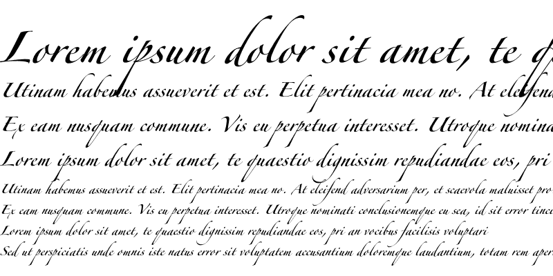 Beispiel einer Zapfino Forte-Schriftart