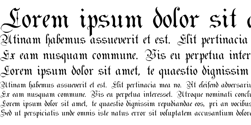 Beispiel einer Magdeburg-Schriftart