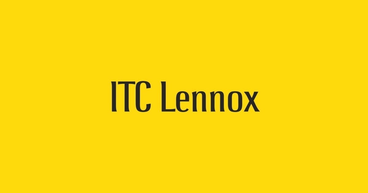 Beispiel einer Lennox ITC-Schriftart