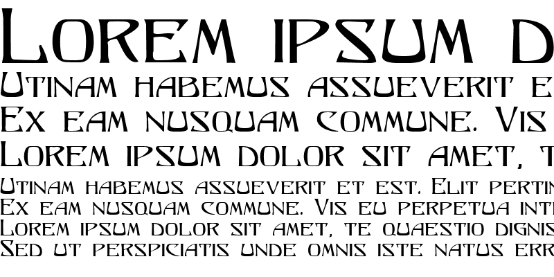 Beispiel einer Lysander-Schriftart