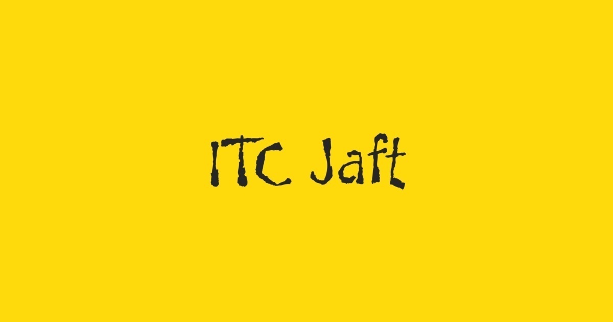 Beispiel einer Jaft ITC-Schriftart
