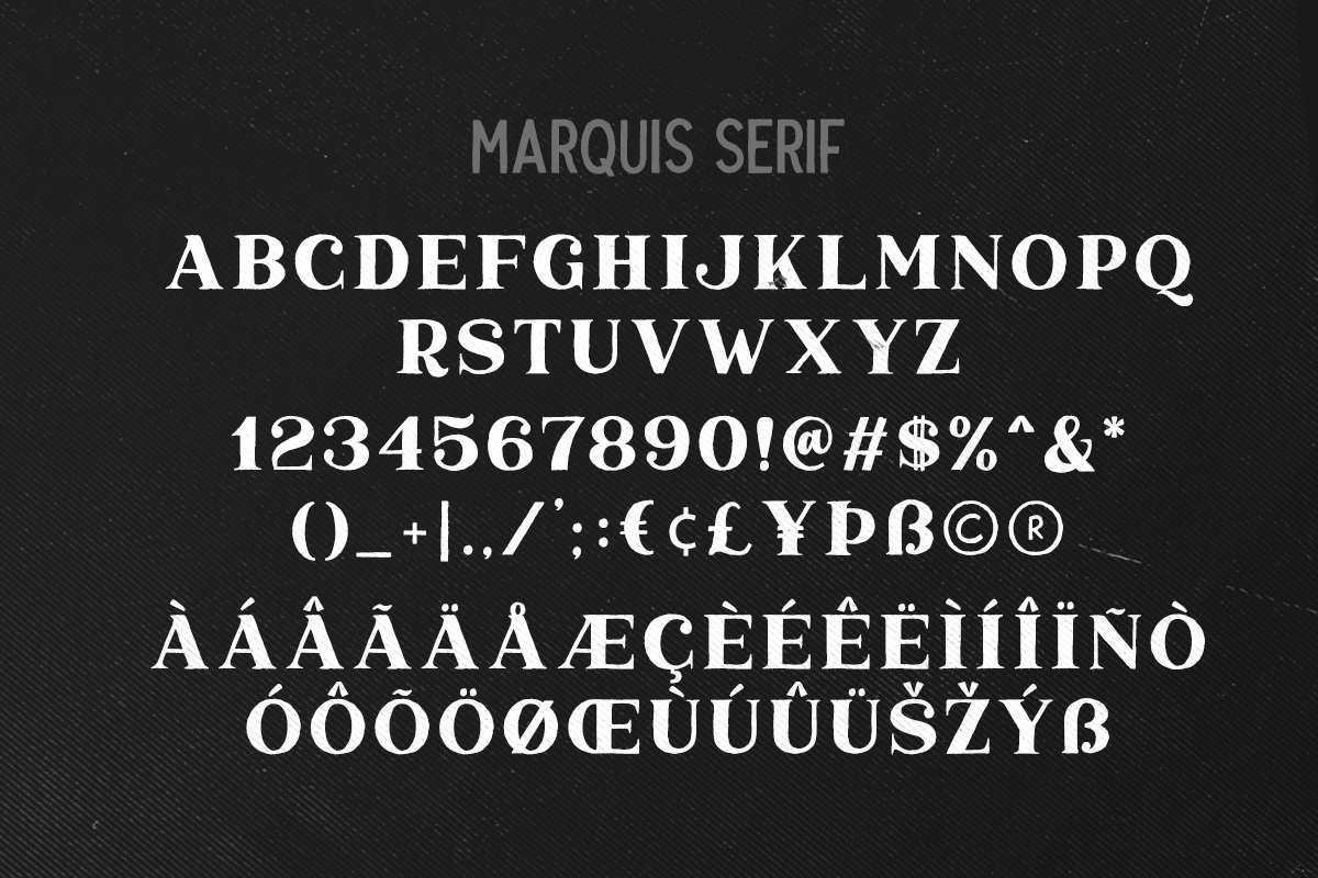 Beispiel einer Marquis-Schriftart