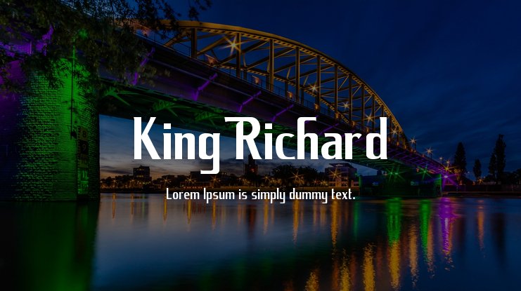 Beispiel einer King Richard-Schriftart