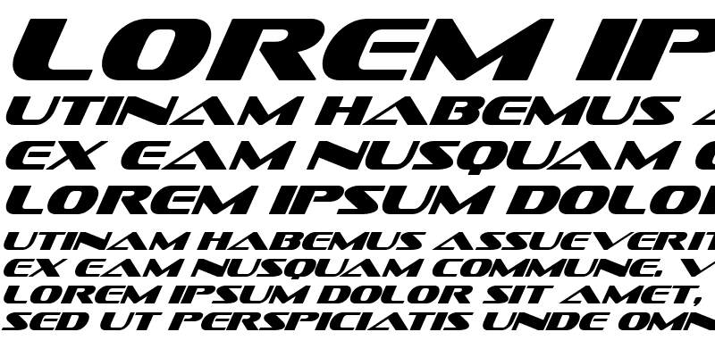 Beispiel einer Sofachrome Italic-Schriftart