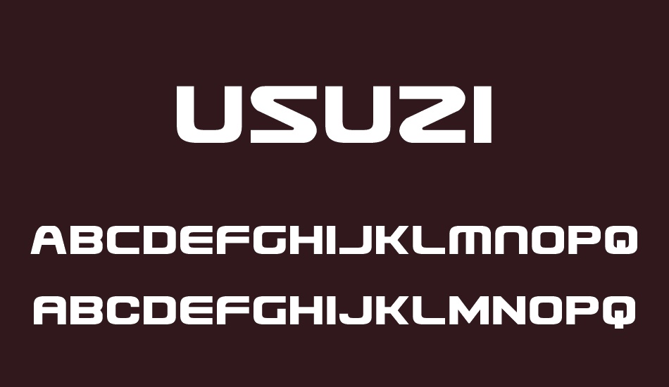 Beispiel einer Usuzi-Schriftart
