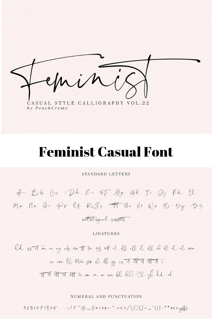 Beispiel einer Feminist-Schriftart