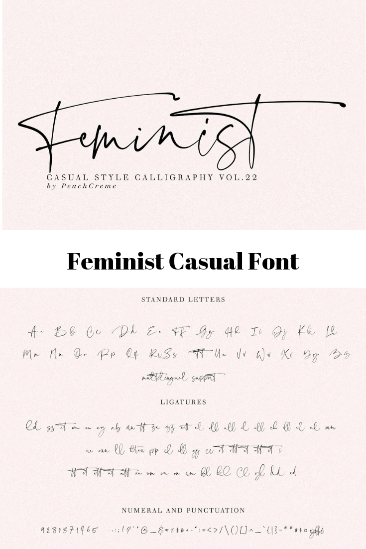 Beispiel einer Feminist Regular-Schriftart