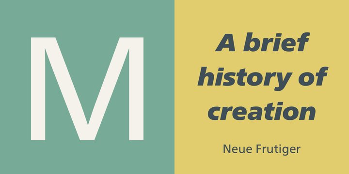 Beispiel einer Frutiger Neue Pro Bold-Schriftart