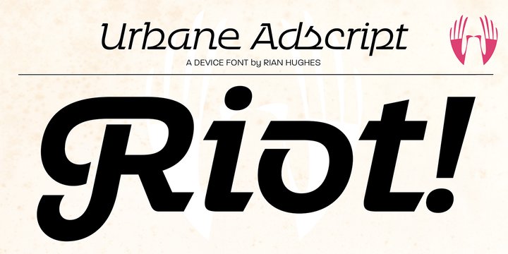 Beispiel einer Urbane Adscript Light Italic-Schriftart