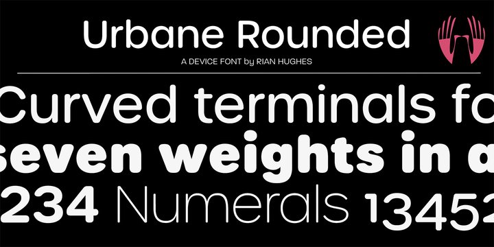 Beispiel einer Urbane Rounded Bold-Schriftart