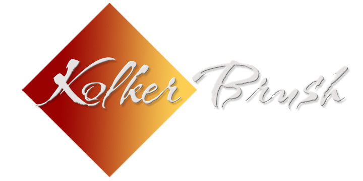 Beispiel einer Kolker Brush Regular-Schriftart