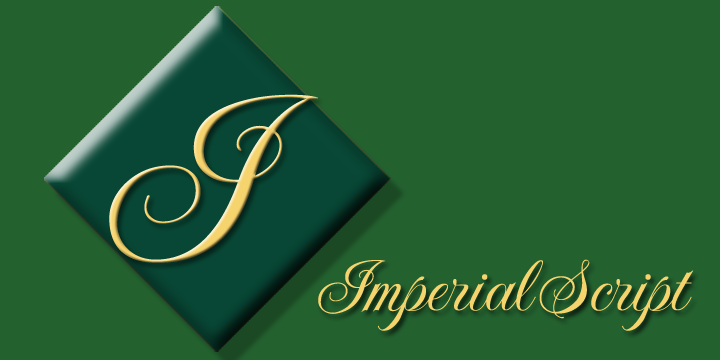 Beispiel einer Imperial Script Regular-Schriftart