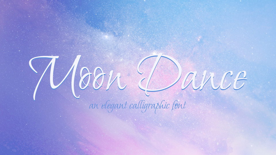 Beispiel einer Moon Dance-Schriftart