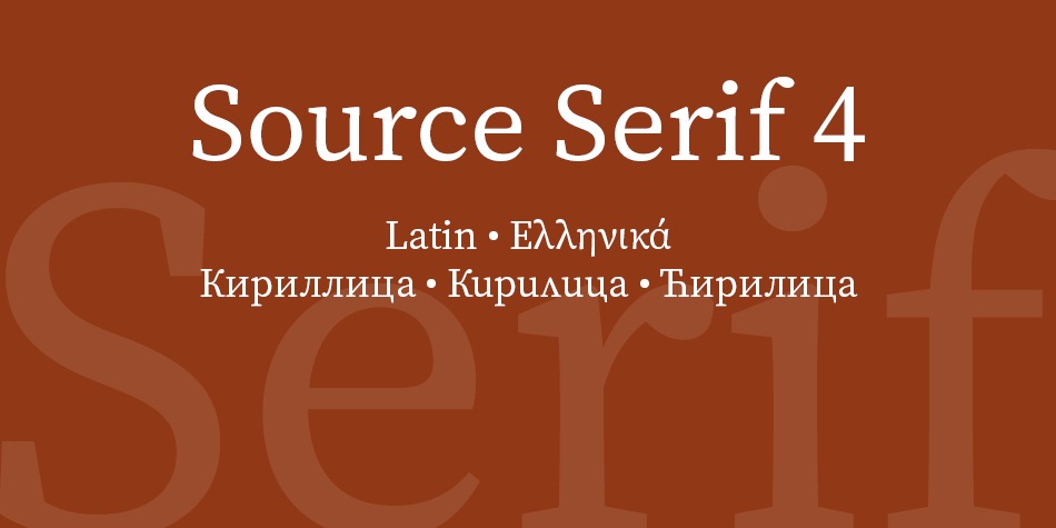 Beispiel einer Source Serif 4-Schriftart