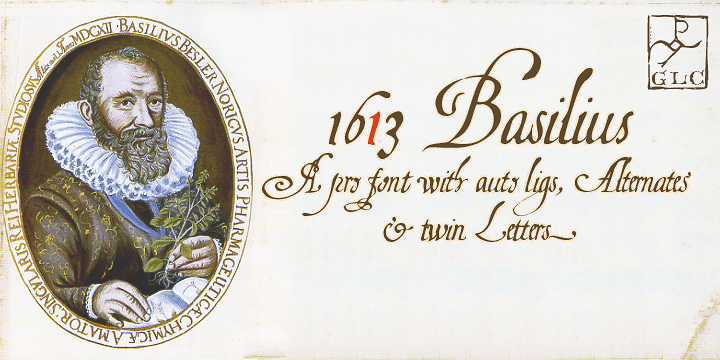 Beispiel einer 1613 Basilius-Schriftart