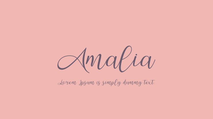 Beispiel einer Amalia Italic-Schriftart