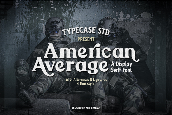 Beispiel einer American Average-Schriftart