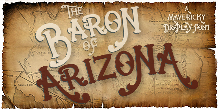 Beispiel einer Baron Of Arizona Zombie-Schriftart