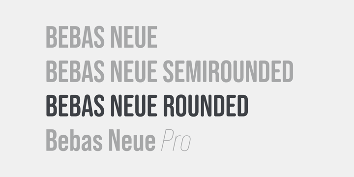 Beispiel einer Bebas Neue Rounded Regular-Schriftart