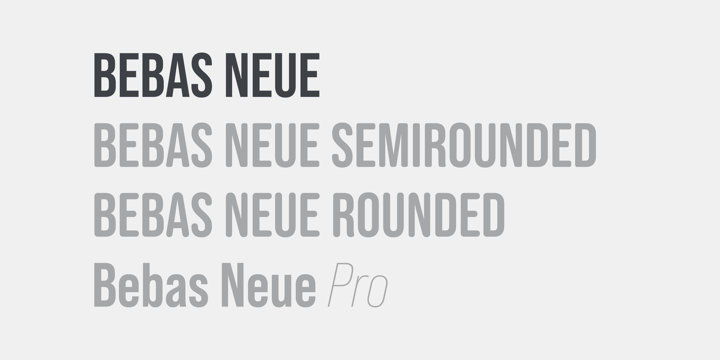 Beispiel einer Bebas Neue SemiRounded Regular-Schriftart