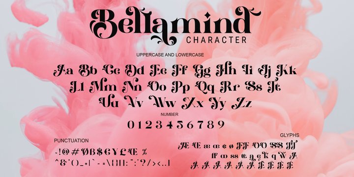 Beispiel einer Bellamind Regular-Schriftart