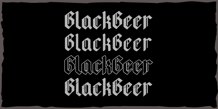 Beispiel einer Black Beer Blured-Schriftart