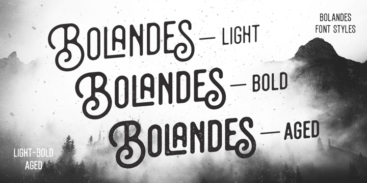 Beispiel einer Bolandes Light-Schriftart