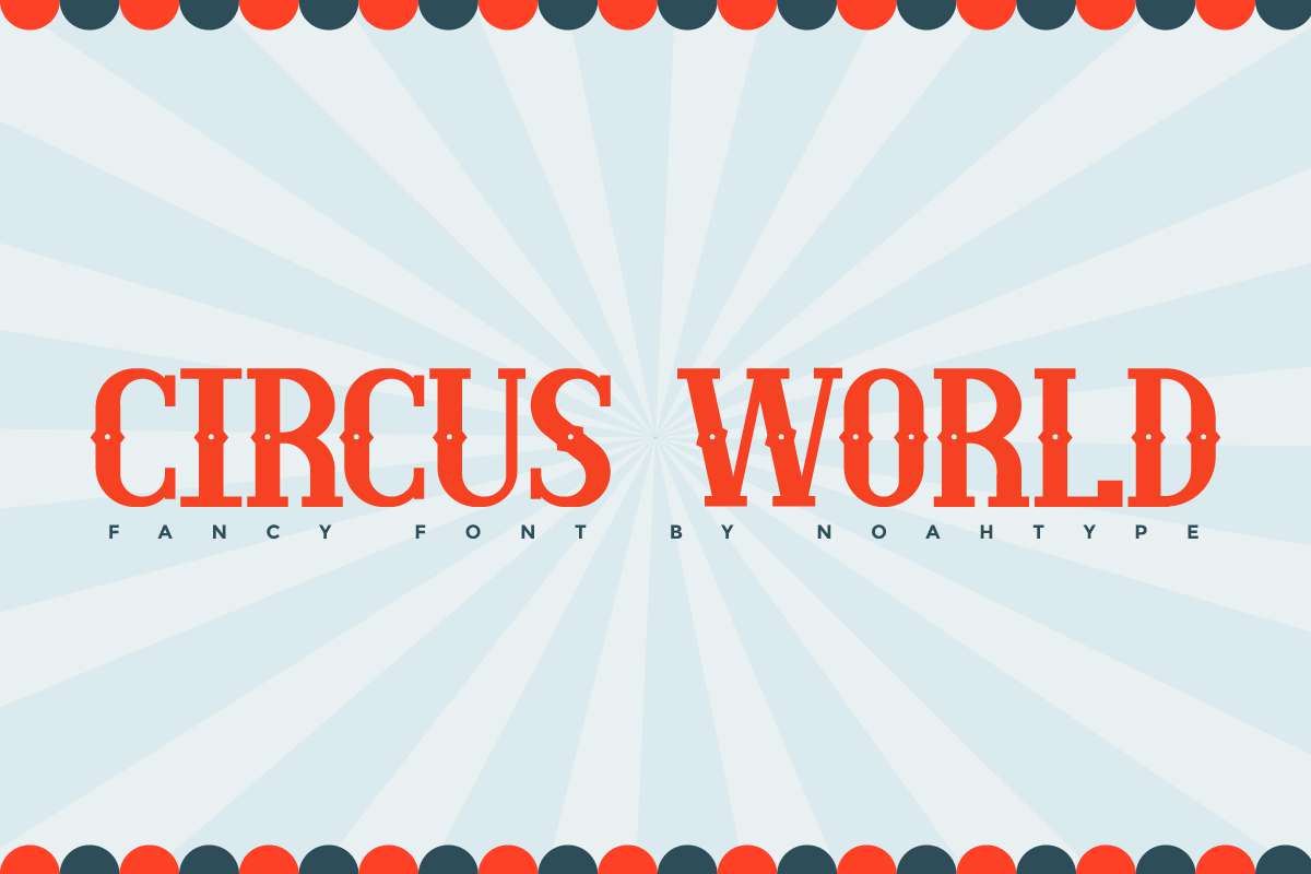 Beispiel einer Circus World-Schriftart