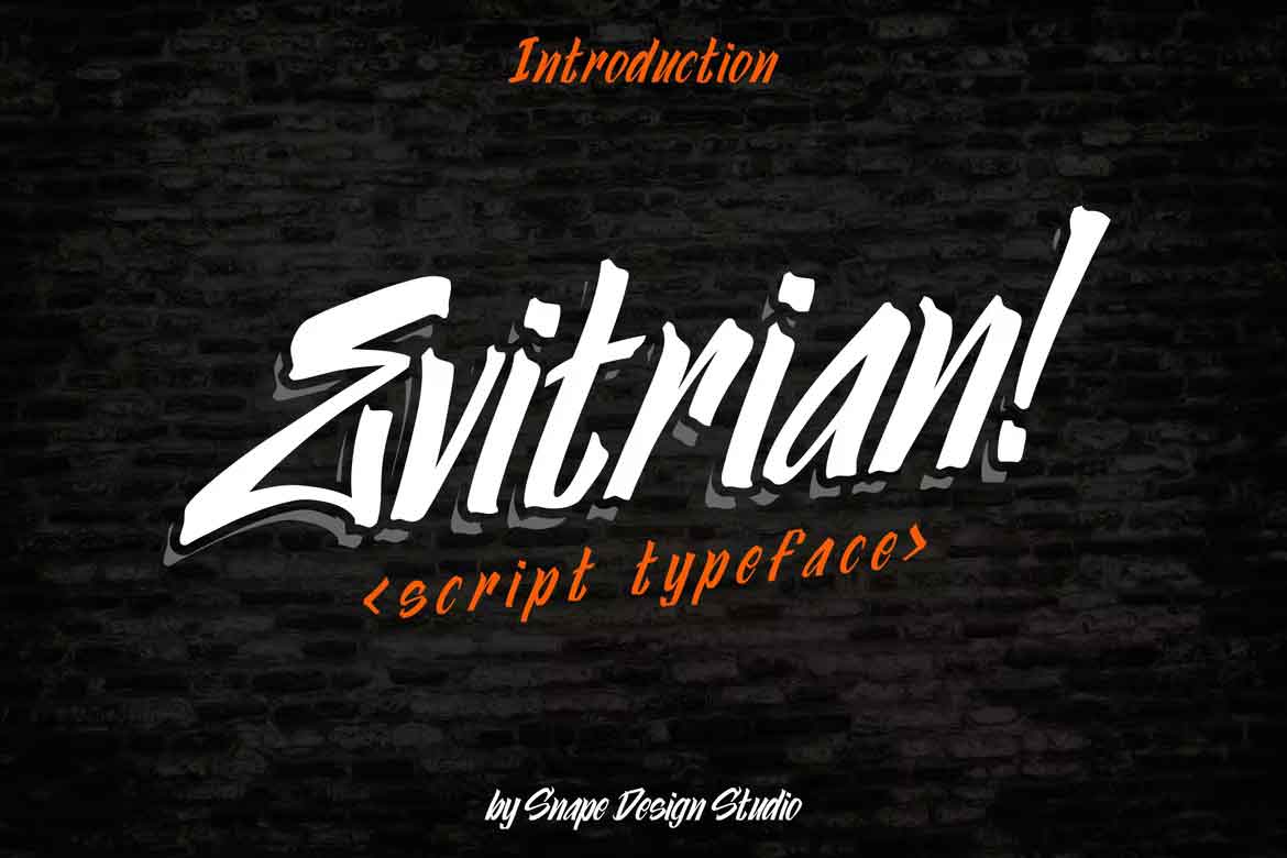 Beispiel einer Evitrian-Schriftart