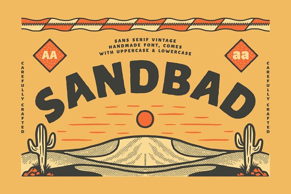 Beispiel einer Sandbad Regular-Schriftart