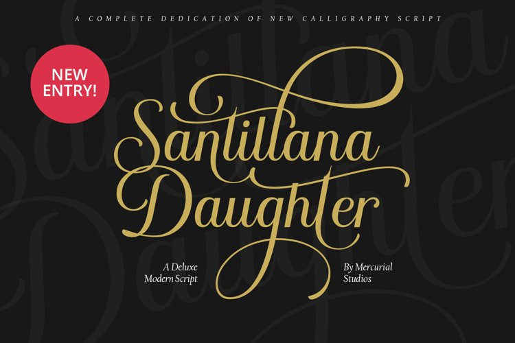 Beispiel einer Santillana Daughter-Schriftart