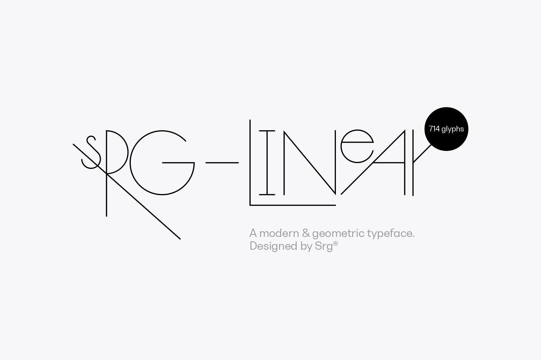 Beispiel einer Srg-linear Regular-Schriftart