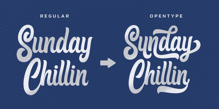 Beispiel einer Sunday Chillin Regular-Schriftart