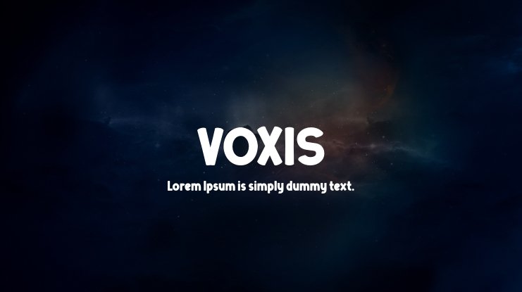 Beispiel einer Voxis Regular-Schriftart