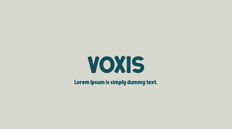 Beispiel einer Voxis-Schriftart
