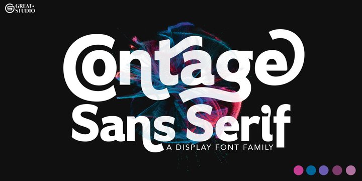 Beispiel einer Contage Light-Schriftart