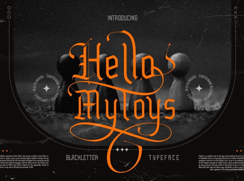Beispiel einer Hello Mytoys-Schriftart