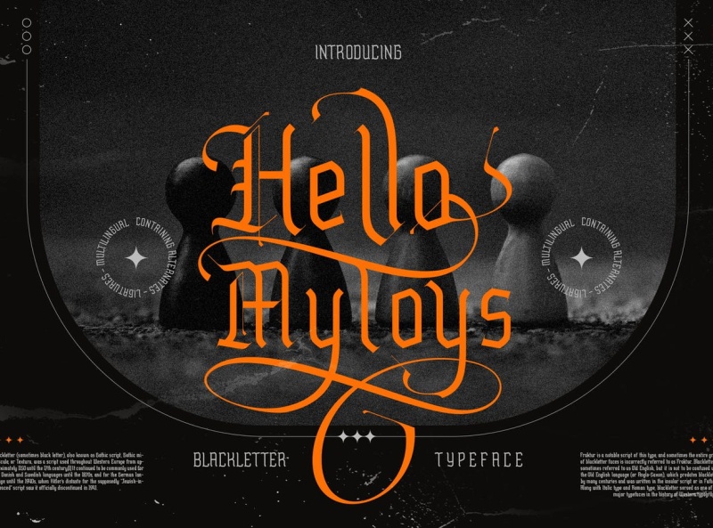 Beispiel einer Hello Mytoys Regular-Schriftart