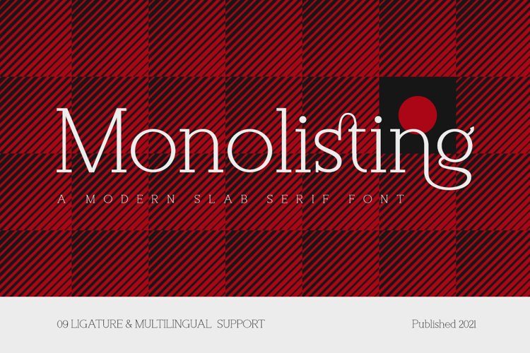 Beispiel einer Monolisting Regular-Schriftart