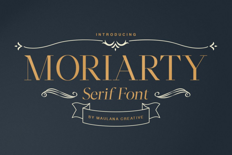 Beispiel einer Moriarty-Schriftart