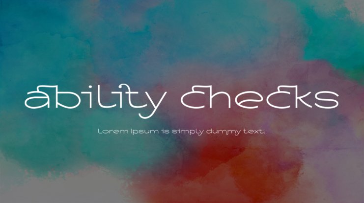 Beispiel einer Ability Checks Bold-Schriftart