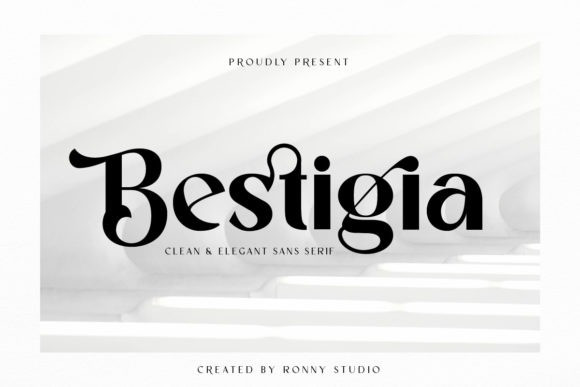 Beispiel einer Bestigia Regular-Schriftart