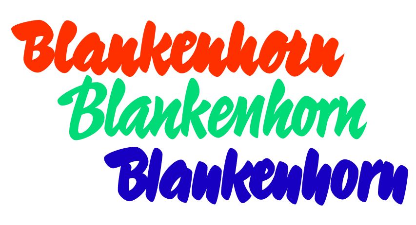 Beispiel einer Blankenhorn Brush-Schriftart