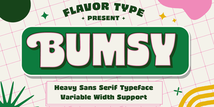 Beispiel einer Bumsy Fancy Regular-Schriftart