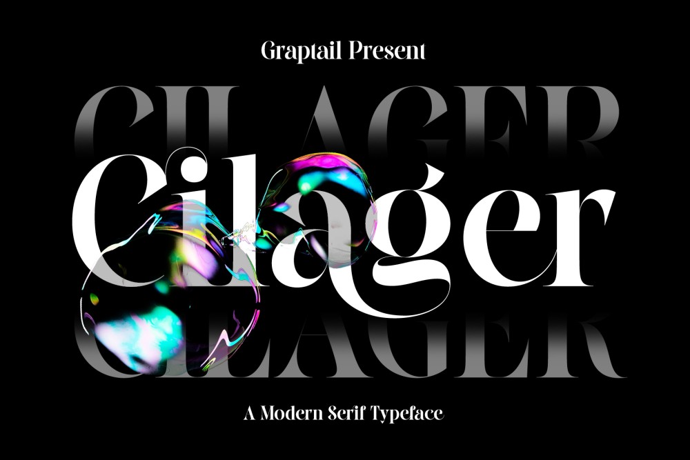 Beispiel einer Cilager Regular-Schriftart