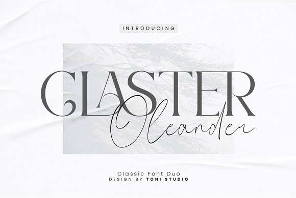 Beispiel einer Claster Oleander-Schriftart